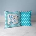 thumbnail image 4 of Birdsong Bouquet Vase Throw Pillow with Removable Cover in Blue 20x20, 4 of 6