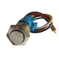 thumbnail image 1 of Interruptor de botón pulsador redondo autoenclavable Luz LED blanca con conector de cable Cola Interruptor de botón pulsador redondo alto, 1 of 8