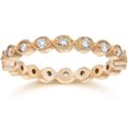 thumbnail image 1 of 1/3ct Stackable 100% Diamond Wedding Eternity Ring 14K Rose Gold Lab Grown, 1 of 2
