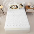 thumbnail image 4 of jejeloiu Wedding Seagull Couple Zipper Twin Comforter Sets with Fitted Sheet and 2 Pillowcases Kids,Watercolor Love Bird Print Zipper Bedding Set For Girls,Reversible,4 Pieces, 4 of 7