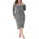 thumbnail image 2 of Vestido de fiesta y cóctel con lentejuelas de mujer plus size Agnes Orinda, de manga larga, escote en V, estilo tulipán, envolvente, 4X plateado, 2 of 6