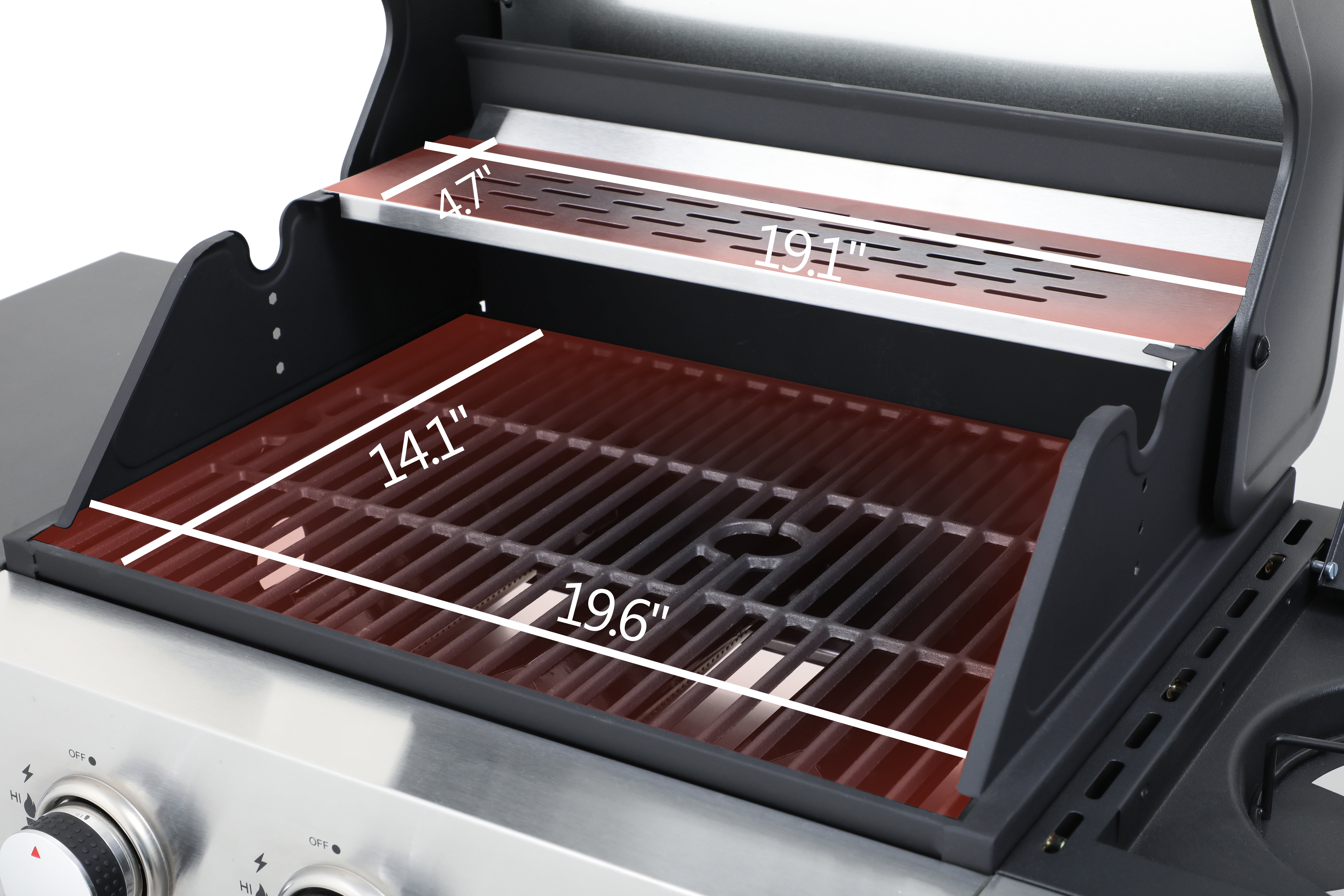 37230BTU Propane Barbecue Grill, 3-Burner Gas Grill with Side Burner 37230BTU Output, Portable Outdoor Grill with Lockable Wheels, 2 Cooking Areas, Bottle Opener, Thermometer