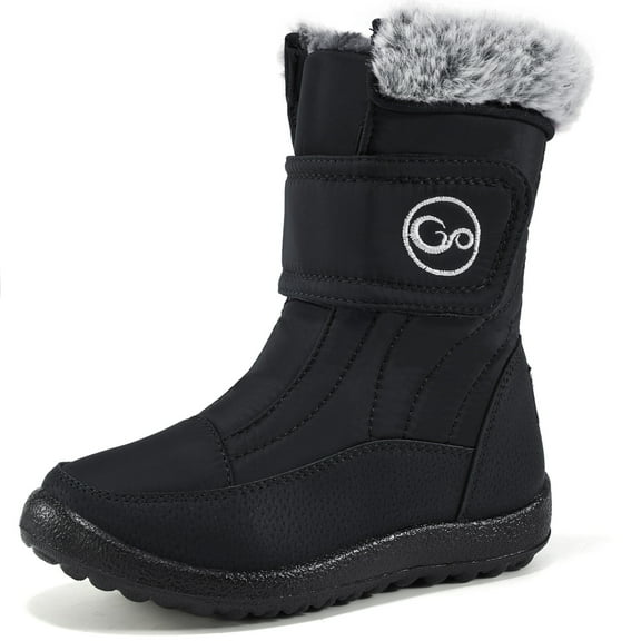 Ecetana Girls Boys Kids Snow Boots Waterproof Slip Resistant Outdoor Winter Shoes