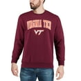 thumbnail image 3 of Men's Colosseum Maroon Virginia Tech Hokies Arch & Logo Crew Neck Sweatshirt, 3 of 4