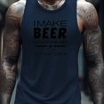thumbnail image 1 of "I MAKE BEER DISAPPEAR" Impresión De Camiseta De Tirantes Redonda Casual Para Hombres, Camiseta De Tirantes Para Hombres Para El Verano, Entrenamiento Al Aire Libre En El Gimnasio, Culturismo, Fitness, 1 of 4