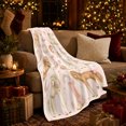 thumbnail image 3 of Artistic Pattern, Rustic Farmhouse Horse Scene, Warm Flannel Blanket for Sunroom and Reading Nook with Detailed Artwork, Horse Lovers Housewarming Gift, Rustic Home Decor, 3 of 9