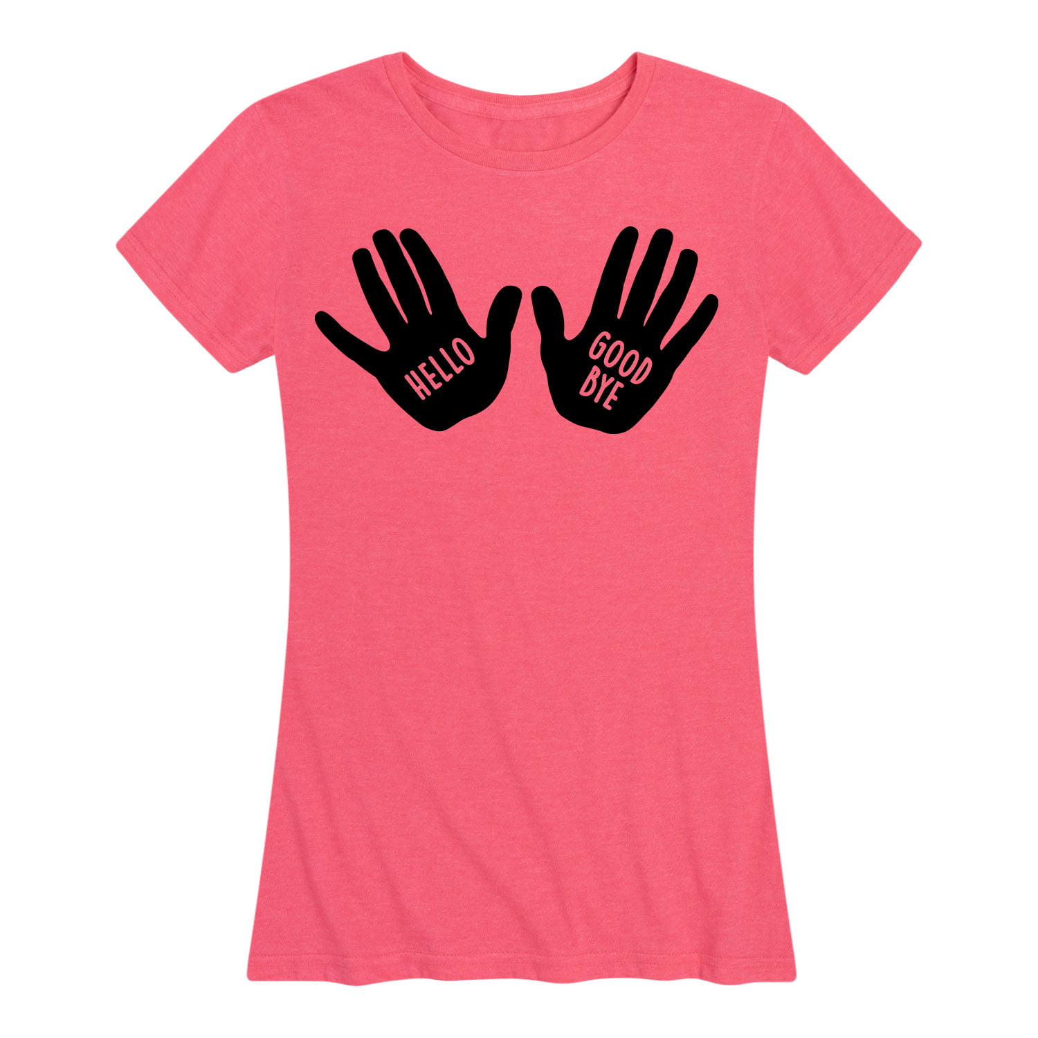 Instant Message Hello Goodbye Hands Women S Short Sleeve Graphic T Shirt Walmart Com Walmart Com