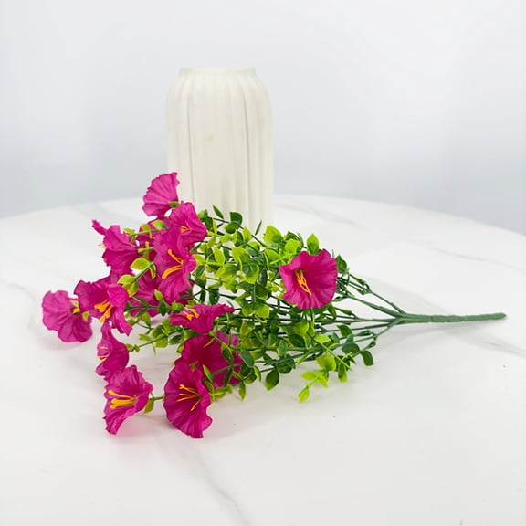 Cadancy Artificial Flowers Morning Glory Bouquet Silk Floral Stems Spring Home Decor Table Vase Arrangement Garden Fence Faux Plants Decoration