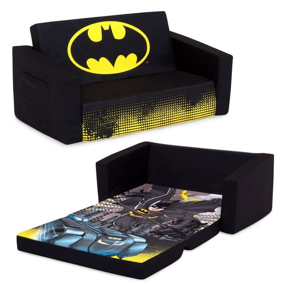 Batman Cozee Flip-Out Sofa - 2-in-1 Convertible Sofa to Lounger by Delta Children
