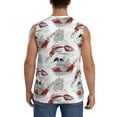 thumbnail image 4 of Fotbe Koi Fish Men's Camiseta sin Mangas Estampada para Hombres, Playera Casual para Gimnasio, Entrenamiento, Playa-XX-Large, 4 of 7