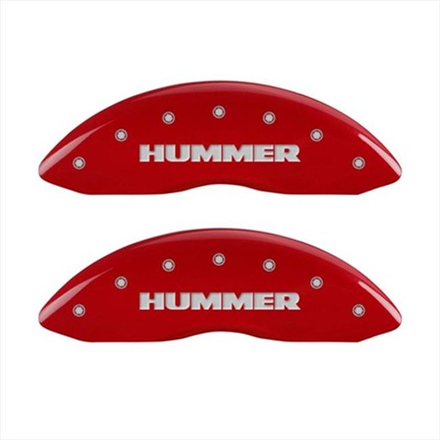 MGP Caliper Covers 52002SHUMRD Housses d'Étrier Hummer Rouge - Gravé avant & Arrière & 44; Ensemble de 4