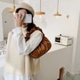 thumbnail image 3 of Bolso De Hombro De Mujer Bolsos De Cuero De PU Plisados ​​Versátiles Moda Marrón, 3 of 4