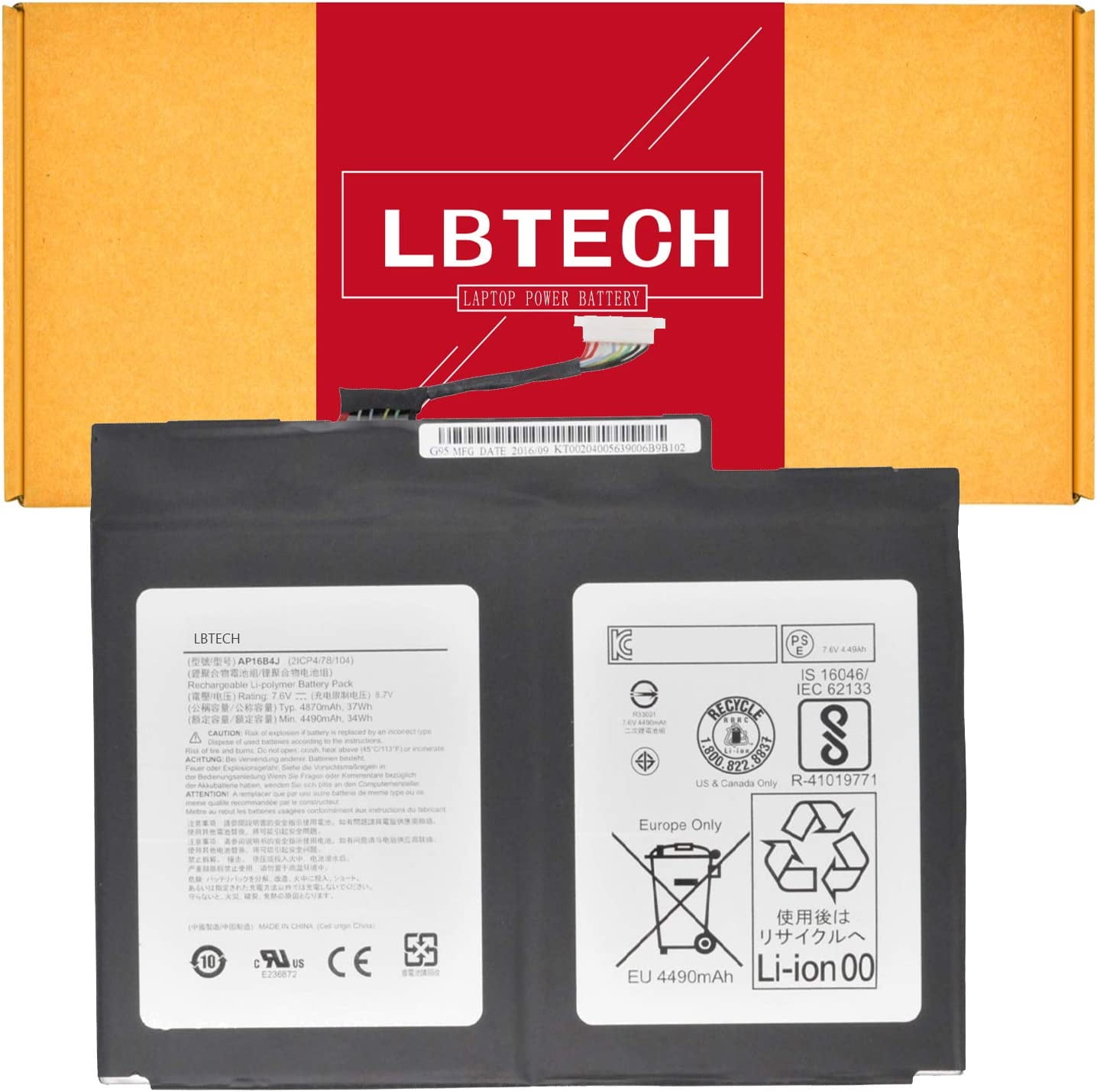 Batteria per Acer Aspire SWITCH ALPHA 12 SA5-271-546H
