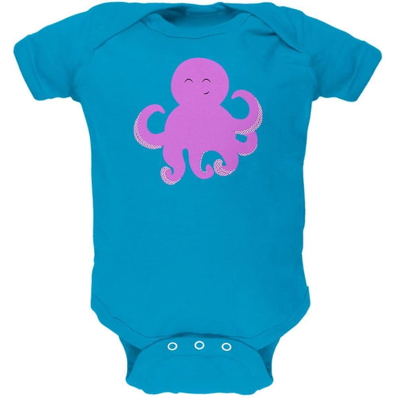 Cute Octopus Soft Baby One Piece Turquoise 9-12 M