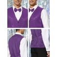 thumbnail image 6 of NOMADIC NOOK Men's Shiny Sleeveless Sequin Suit Vest with Bow Tie 2 Pack, 6 of 6