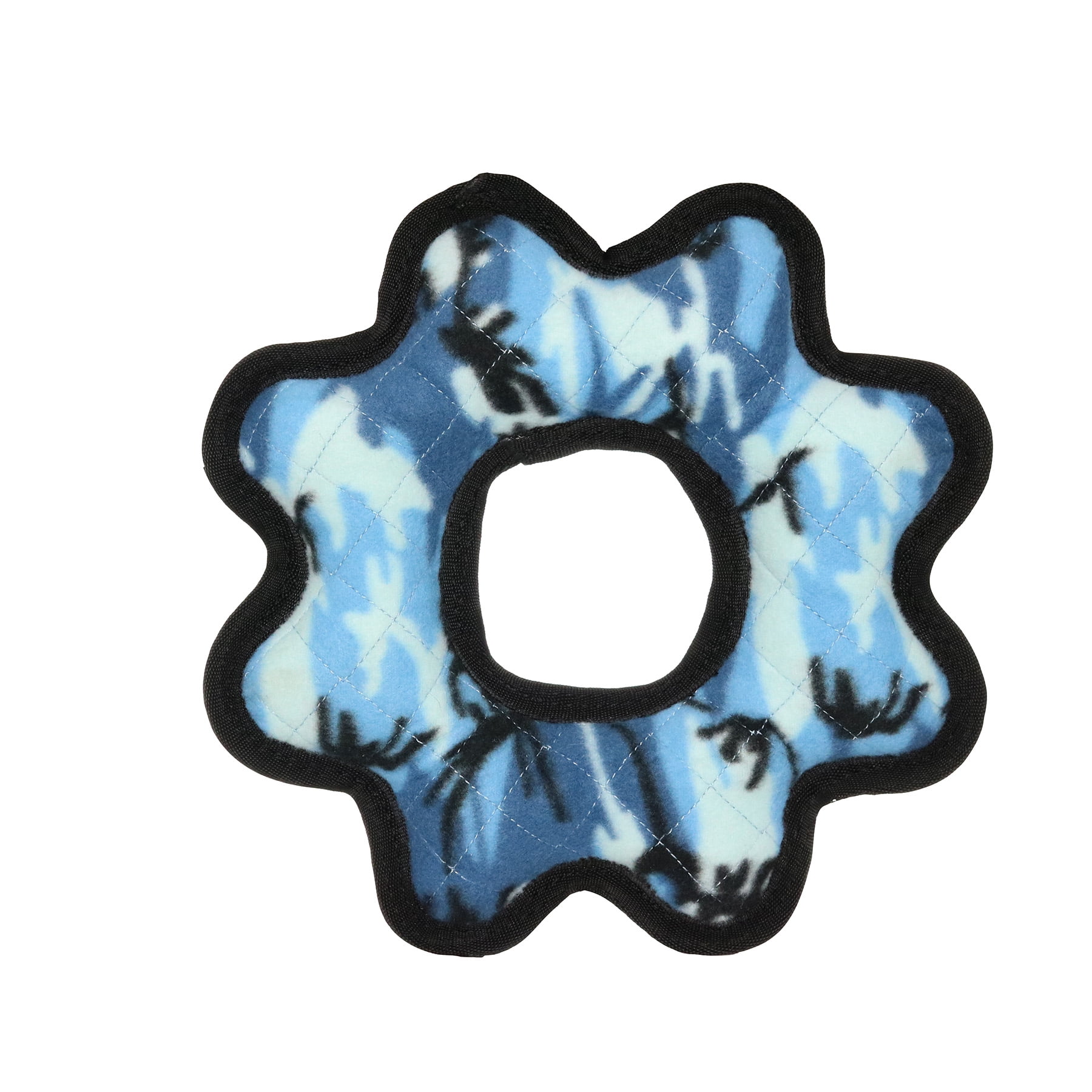 TUFFY® Ultimate Gear Ring Camo Blue, 2-Pack, Durable Plush Squeaky Dog Toys