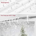 thumbnail image 6 of Winter Pine Tree Bathroom Shower Curtain Snowflakes Christmas Tree Plant Waterproof Washable Shower Curtains for Bathtub Bath Decor with Grommets and Hook 36 X 72 Inch, 6 of 8