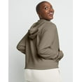 thumbnail image 3 of Hanes Originals Women's French Terry Hoodie, Full Zip Oregano Heather XS, 3 of 4