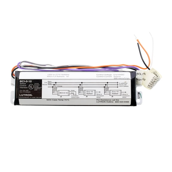 Lutron BCI-0-10 Ballast Control Interface For ECO-10 Series, 0-10V, 120-277V