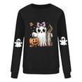 thumbnail image 3 of Makaor Sweatshirt Women Halloween Crew Neck Tops Fleece Long Sleeve Pullover Graphic Casual Fall Clothes Black L, 3 of 4