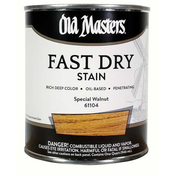 4-Pack of 1 qt Old Masters 61104 Special Walnut Fast Dry Stain Interior Oil-Based Wood Stain