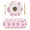 Pink, variant on Orange Marble Round 13 Inch Placemats Set of 2, Gold White Geometric Hexagon Modern HeatResistant Non Slip Place Mats for Dining Table, Wipeable Braided Kitchen Table Mats for Housewarming