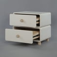 thumbnail image 4 of CBD020 - Cream Air Bedside Cabinet Nightstand with Two Storage, 4 of 4