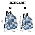 thumbnail image 2 of FORMRS Mini Backpack Purse for Women Quilted Travel Daypack Casual Shoulder Bag, Blue and Gray Plaid Pattern, 2 of 7