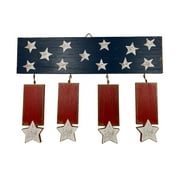 Way To Celebrate July 4th Red, White, & Blue Window Flag Decor