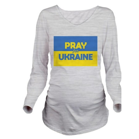 

CafePress - Pray For Ukraine T Shirt - Long Sleeve Maternity T-Shirt
