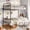 Black, variant on Amolife Twin over Twin Size Metal Bunk Bed with Removable Ladder, Used as Bunk Bed or Two Twin Beds, Full-Length Guardrail, Black