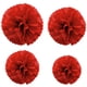 thumbnail image 5 of Billuyoard Juego de pompones de papel rojo de 7,8 pulgadas, bolas de papel con pompón para fiesta de cumpleaños, bolas de flores, pañuelos Kits de decoración para fiestas Rojo 10 pulgadas, 5 of 6