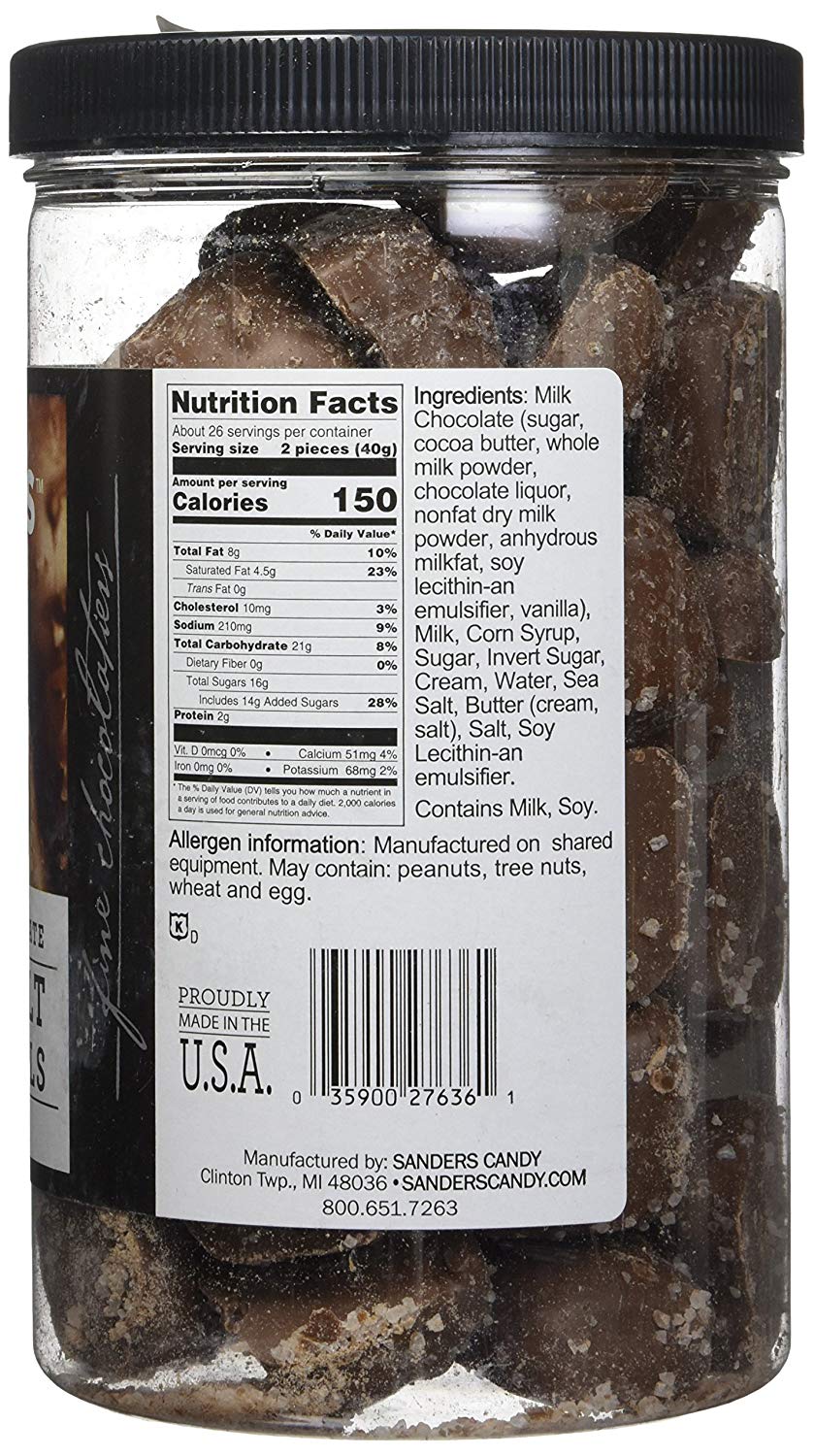 Sanders Dark Chocolate Sea Salt Caramels Calories