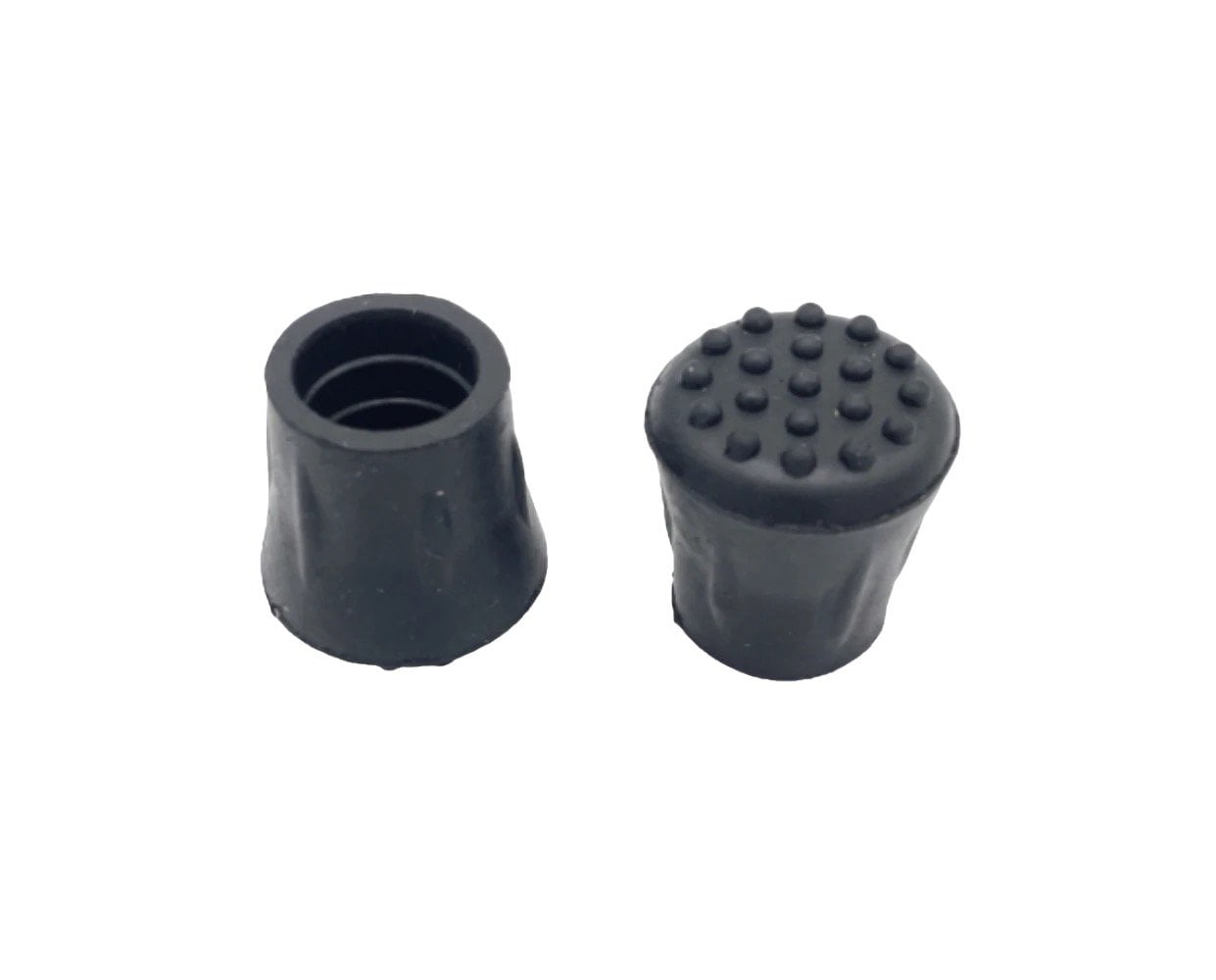 Extra Grip Black Rubber Replacement Cane Tips 7/8 inch 2 Pack