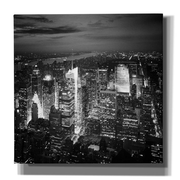 Epic Graffiti 'NYC Nights' by Nina Papiorek, Canvas Wall Art, 18"x18"