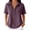 Dark Purple -BN43, variant on Dwellite Polo Shirts for Women 3/4 Sleeve Tops Golf Tees Button Collared Waffle Shirt Business Casual 2026 Wine 3XL