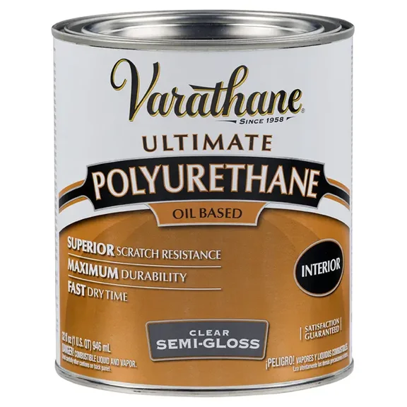 Clear, Varathane Ultimate Oil-Based Interior Polyurethane, Semi-Gloss-6041H, Quart