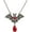 NE-009-Red Blood Drop, variant on Gothic Large Bat Pendant Necklace Red Black Vintage Crystal Bat Pendant Punk Witch Vampire Role Playing Character Halloween Jewelry Gift