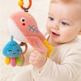 thumbnail image 5 of Kiddiway Happy Monkey Baby Stroller Hanging Plush Toy - Plush Figurine & Cute Plushies, Baby Rattles & Plush Rings, Music Pull, Sensory Auditory, Easy Attach, Car Stroller,Pink, 5 of 7