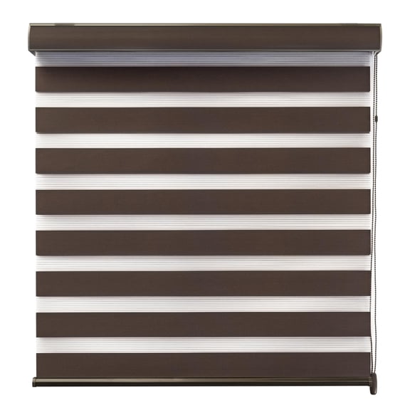DecoKing Persiana para Ventana Sheer Elegance Enrollable Horizontal 120cm ancho x 180cm alto Chocolate