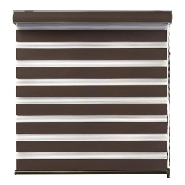 DecoKing Persiana para Ventana Sheer Elegance Enrollable Horizontal 120cm ancho x 180cm alto Chocolate