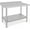 2-Layer with Backsplash, variant on OUTGOODS Stainless Steel Work Table, NSF Commercial Grade, Adjustable Shelf, Silver