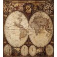 thumbnail image 3 of World Map Duvet Cover Set, Old World Map Drawn in 1720s Nostalgic Style Art Historical Atlas Vintage Design, Decorative 3 Piece Bedding Set with 2 Pillow Shams, Queen Size, Pale Brown, by Ambesonne, 3 of 3