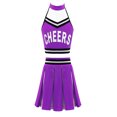 thumbnail image 2 of Alvivi Kids Girls Ceerleading Costume Halter Neck  Crop Top Pleated Skirt Outfits 2Pcs 6-16, 2 of 6