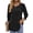 Black, variant on Pleated Blouses for Women Dressy Casual 3/4 Sleeve Womens Tops with Smocked Cuffs Summer Fall Shirts