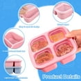thumbnail image 3 of Lot de 4 Contenants à Collation pour Enfants avec Couvercle Boîte à Collation Bento à 4 Compartiments Contenant à Collation Empilable pour le Dîner, 3 of 8