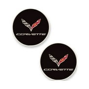 C7 Corvette Cup Holder Coaster Inserts - Set of 2 : Black