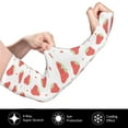 thumbnail image 3 of Daiia Hand Drawn Strawberry UV Sun Protection Arm Sleeves - Cooling Compression Arm Sleeve - Sports & UV Arm Sleeves for Men & Women, 3 of 8