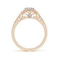 thumbnail image 2 of ANGARA Natural Style Cushion Diamond Engagement Ring in 14K Rose Gold for Women (Size-4mm| Color-I-J| Clarity-I1-I2) | April Birthstone, Anniversary, Jewelry Gift for Women | Natural Diamond Ring, 2 of 8