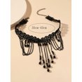 thumbnail image 2 of EOEMY Bead Tassel Decor Choker Elegant Jewelry Lace Jewelry Lace Necklace-Default, 2 of 3